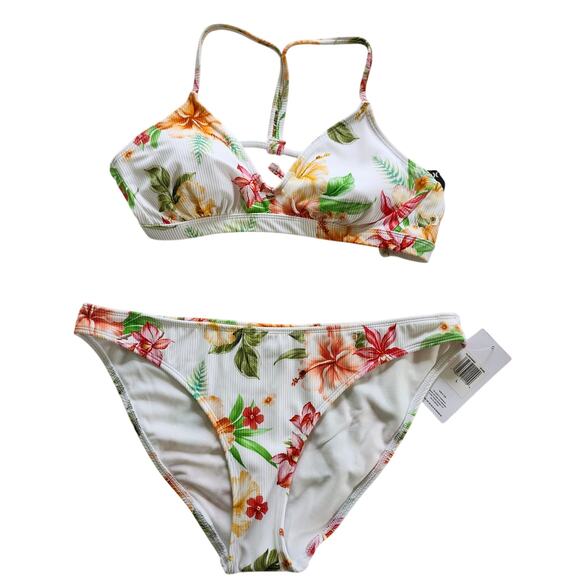 Hurley Malia Adjustable Bikini Top Size Medium and Moderate Bottom Size Large - Picture 1 of 9